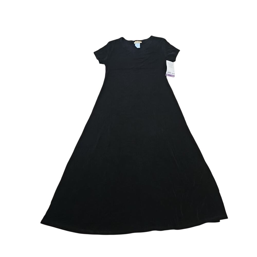 Sostanza Dress Black Acetate Blend Sz XL Made in USA Vintage New